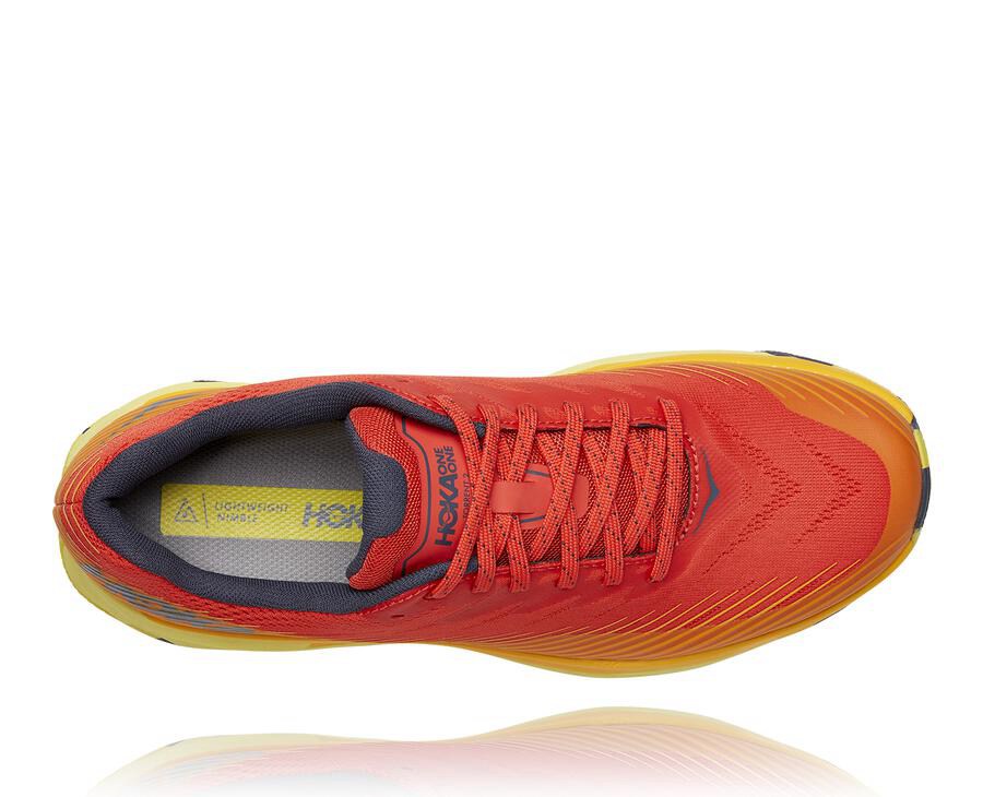 Hoka One One Trail Schoenen Heren - Torrent 2 - Rood - OC3826054